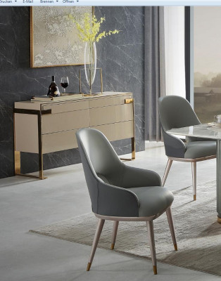 Design Set 6x Stoel Armstoel Gewatteerde Stoelen Horeca Eetkamer Leer Nieuwe Fauteuil