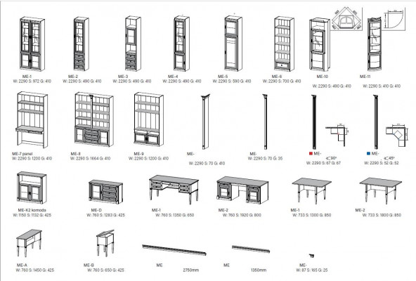 Ontwerp tafel secretaris luxe schrijfmeubels houten tafels kantoorinrichting.