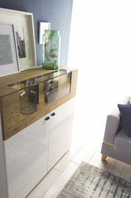 Ontwerp slaapkamerkast kledingkast Moderne kasten Hout 3-deurs. Spiegel