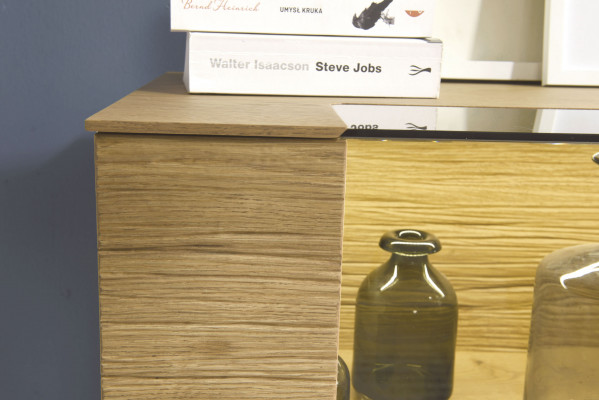 Ontwerp slaapkamerkast kledingkast Moderne kasten Hout 3-deurs. Spiegel