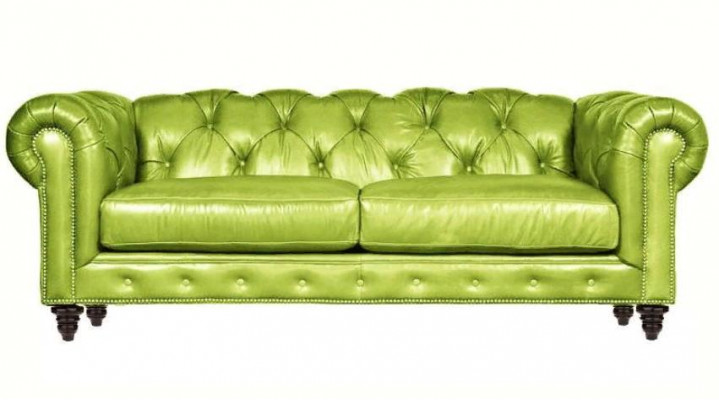 Lichtbruine driezits leren Chesterfield woonkamer design bank Chesterfield nieuw