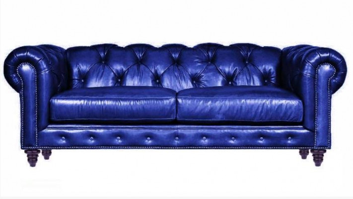 Lichtbruine driezits leren Chesterfield woonkamer design bank Chesterfield nieuw