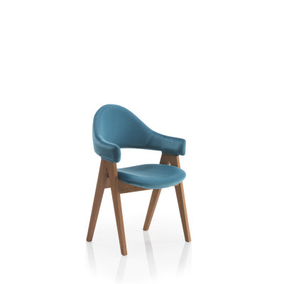 Set van 4 luxe design gestoffeerde massief houten stoelen voor kantoor, eetkamer.