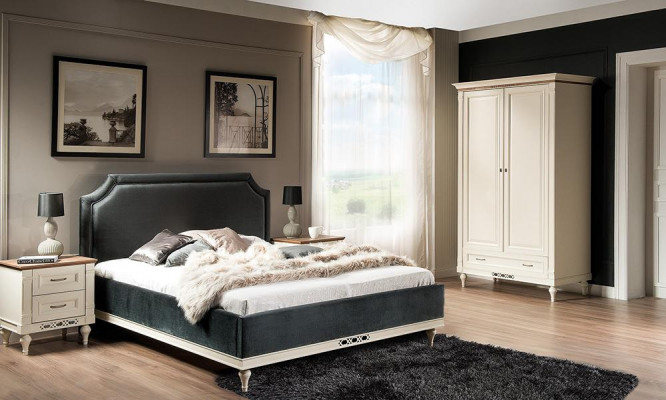 Bed Polster Design Luxus Hotel Bedden Echtelijk 140/160cm Slaap Kamer Dubbel Textiel