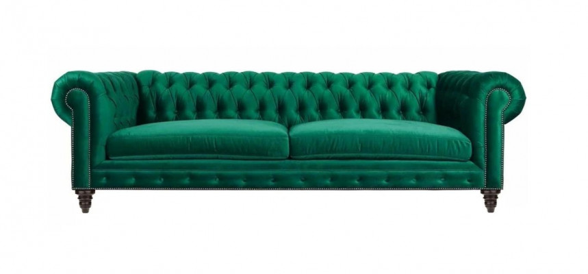 Chesterfield bank Groen Textiel Stof Banken Creatieve Meubels 3-zitter Nieuw Sofa's