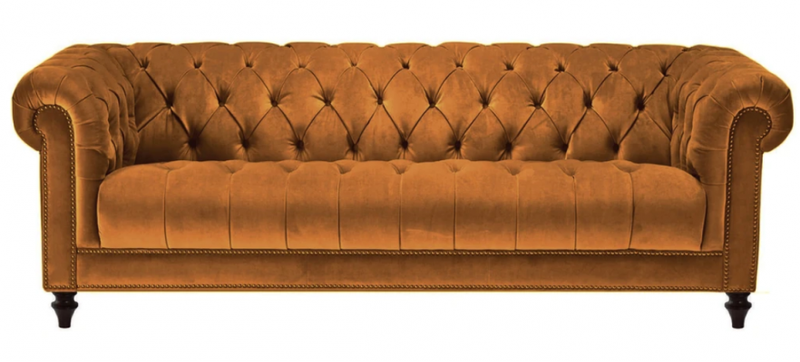 Chesterfield Original Velvet Driezits Stof Design Bankstel Gestoffeerde Bank Banken