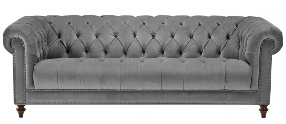 Drieseater Grijs Stof Woonkamer Design Banken Gestoffeerde Bank Bankstellen Chesterfield