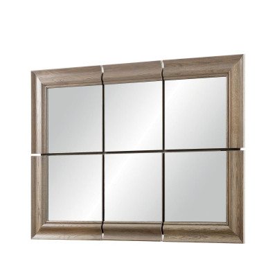 Moderne Grote Spiegel Wandspiegel Echt Houten Frame Hangspiegel Nieuw 146x105cm