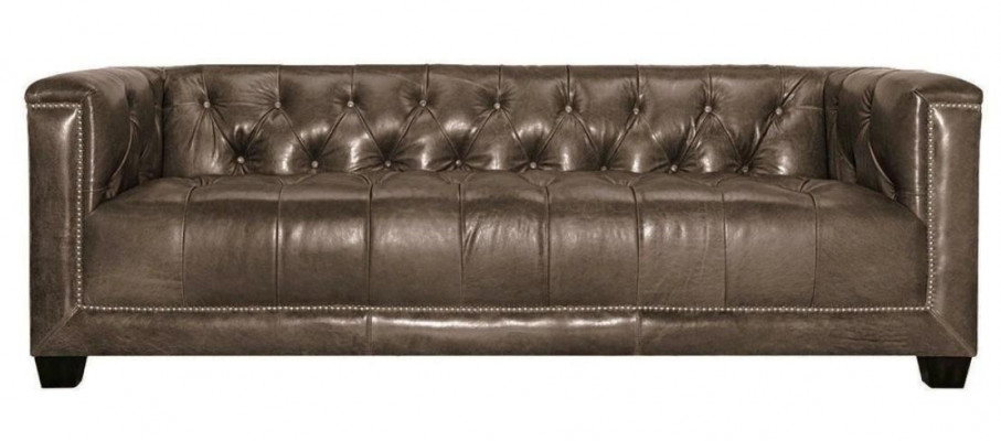 Bruine driezits leren Chesterfield woonkamer modern design bankstellen bank nieuw