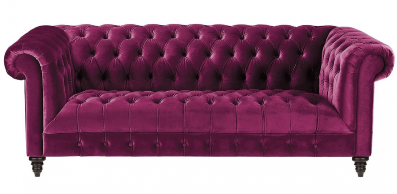 Roze driezits stoffen Chesterfield-design banken bekledingssofa's, origineel nieuw.