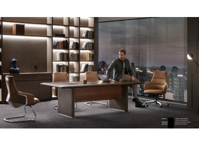 Vergadertafel Tafel 240cm Vergadertafel Vergaderstoelen 6 Stoelen