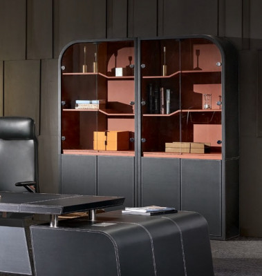 Hoekbureau bureau archiefkast kast stoel kantoor inrichting set