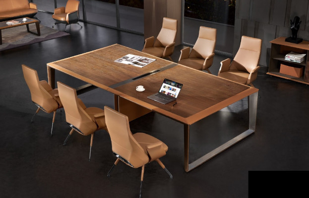 Vergaderingsconferentietafels Design Luxe Kantoor meubilair Vergadering 7-delig.