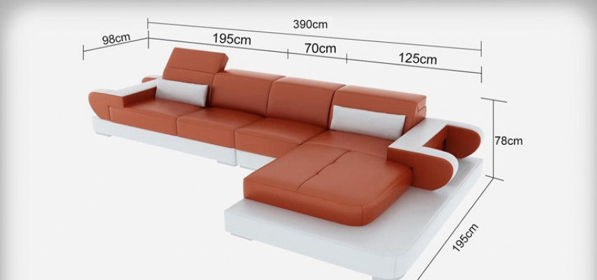 Elegante Nieuwe L-vormige designer leren bank voor stijlvolle woonruimtes.