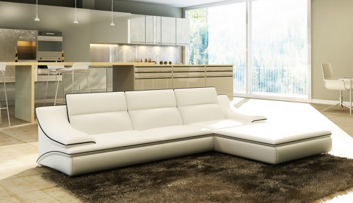 Leren bank met USB, hoekbank hoekbank zitgroep Design Modern Sofa A1160C