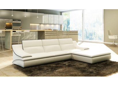 Leren bank met USB, hoekbank hoekbank zitgroep Design Modern Sofa A1160C