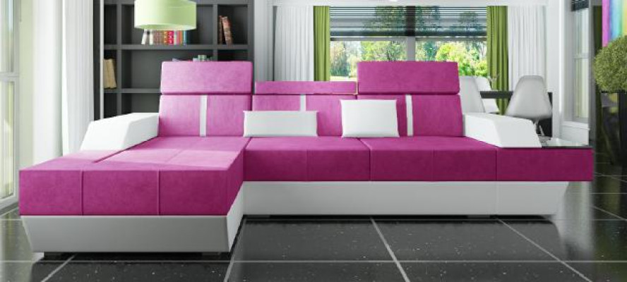 Stoffen bank hoekbank stoffen bank bank + USB stof stoffen bank woonlandschap bekleding nieuw