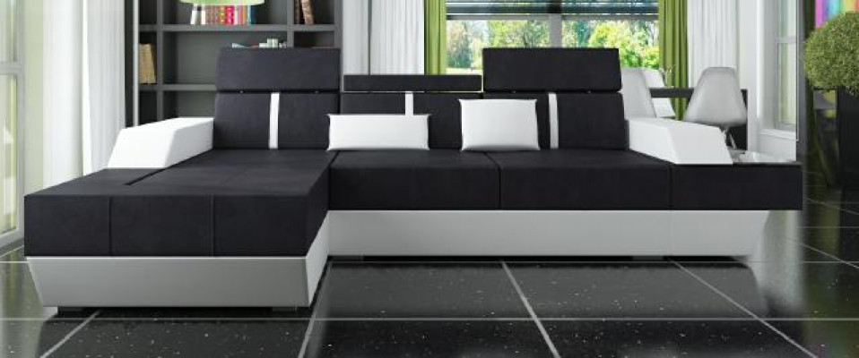 Stoffen hoekbank stoffen bank bank + USB woonlandschap bekleding op maat