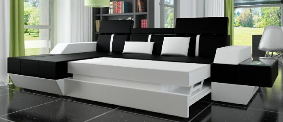 Stoffen hoekbank stoffen bank bank + USB woonlandschap bekleding op maat