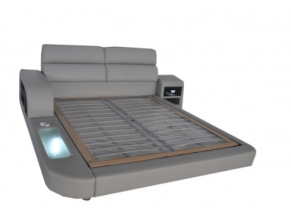 Luxe leren bedden met USB dubbele moderne 140/160/180/200 bed LB8805.