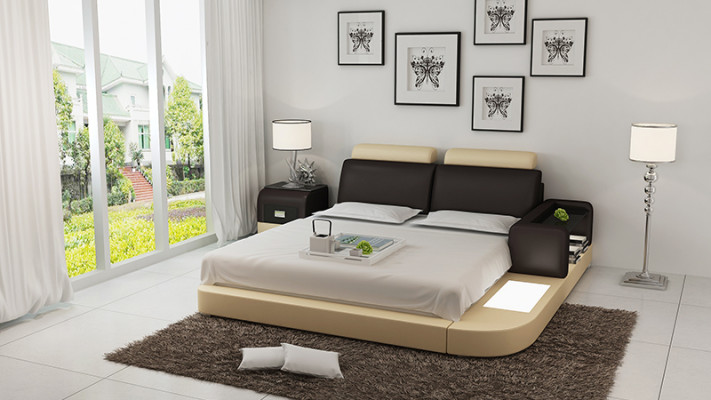 Bed met USB - Boxspring - Luxe bed - Tweepersoonsbed - Bedden in 140/160/180 cm.