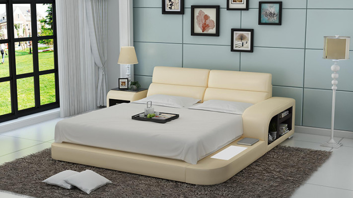 Bed USB box spring luxury bed double bed marriage bed beds 200x220cm LB8805 new