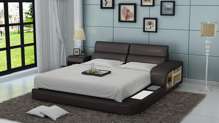 Bed USB box spring luxury bed double bed marriage bed beds 200x220cm LB8805 new