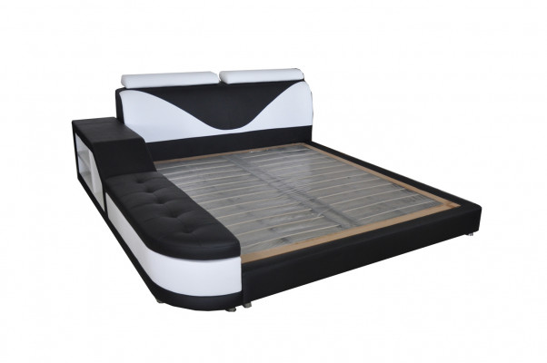 Ontwerp Multifunctioneel Bed XXL Grote Bedden Lederen Hotel Bekleding 180x200 Plank USB