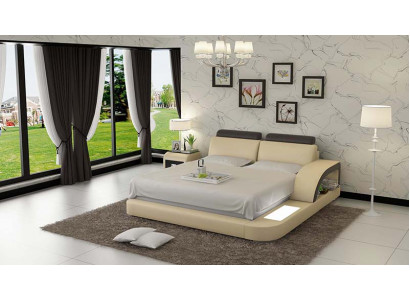 Design Gestoffeerd Tweepersoonsbed Moderne Bedden Slaapkamer met USB & Plank 160x200cm