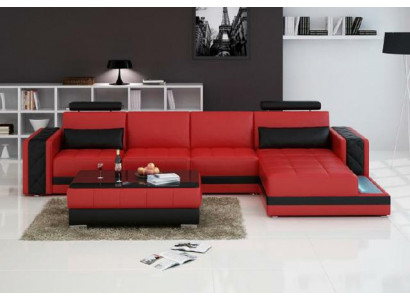 Hoekbank leren bank Big XXL U-vorm woonlandschap bank bankstel Nieuw H2211B