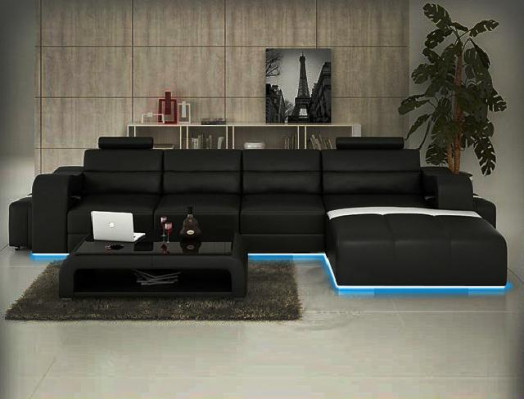LEDERSOFA HOEKSOFÁ BANK ONTWERP PISA WOONLANDSCHAP BANK SOFA L VORM BETA NIEUW  LEDEREN HOEKBANK ONTWERP PISA WOONLANDSCHAP BANK SOFA L-VORM BETA NIEUW