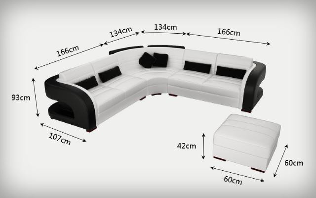 LEREN BANKSTEL Design woONLANDSCHAP BANKSTEL SET ZITGROEP HOEKCOUCH SOFA Bergamo