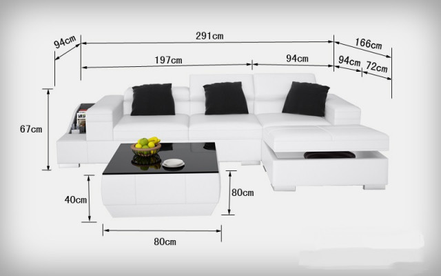 Leren bankstel Bankstel met USB Woonlandschap Hoekbank Combinatie Ontwerp Modern K5006D