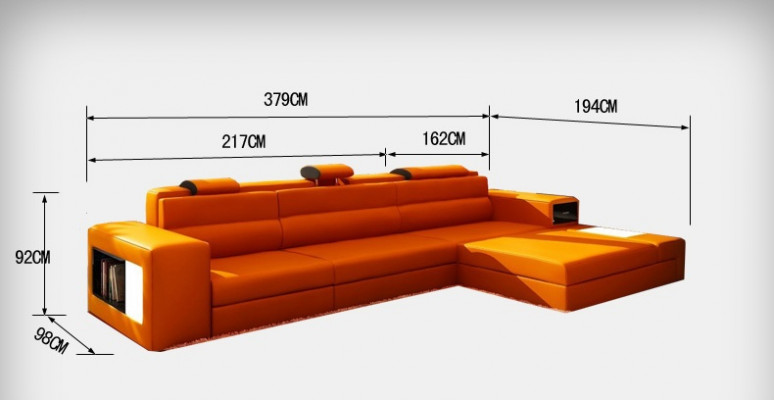 Design zit lederen bekleding hoek leer hoek landschap kamer nieuw wonen.