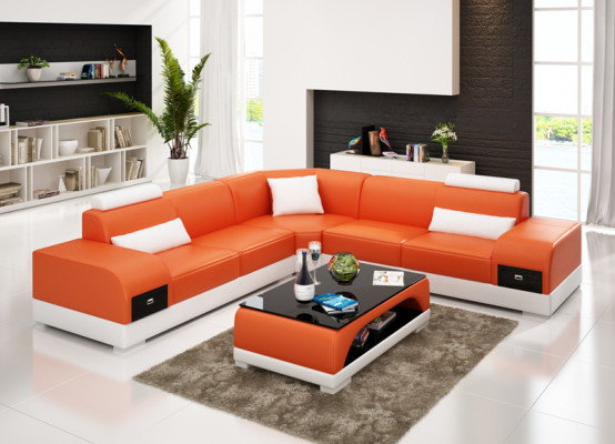 Leren bank Bank Woonlandschap Hoekbank Hoek Bank Modern Design Set   Leer bank Bank Woonlandschap Hoekbank Hoek Bank Modern Ontwerp Set