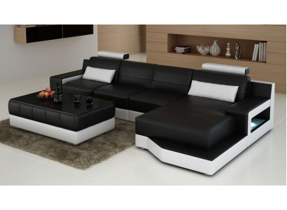Leren bank Bank woonlandschap Hoekbank Modern Hoekbank Decor Design --- Leren bank Bank woongebied Hoekbank Modern Hoekbank Decor Design