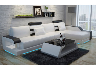 Leren bank Bank Woonlandschap Hoekbank Hoek Decor Ontwerp Modern Set