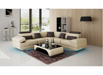 Leren bank bank woonlandschap modern hoekbank hoekbank design set  Leren bank bank woonlandschap moderne hoekbank hoekbank ontwerp set