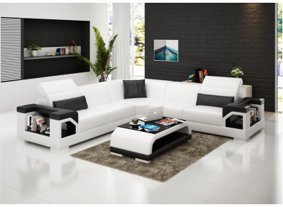 Lederen bankbank bankbank woonlandschap Modern hoekbank bankstel ontwerp