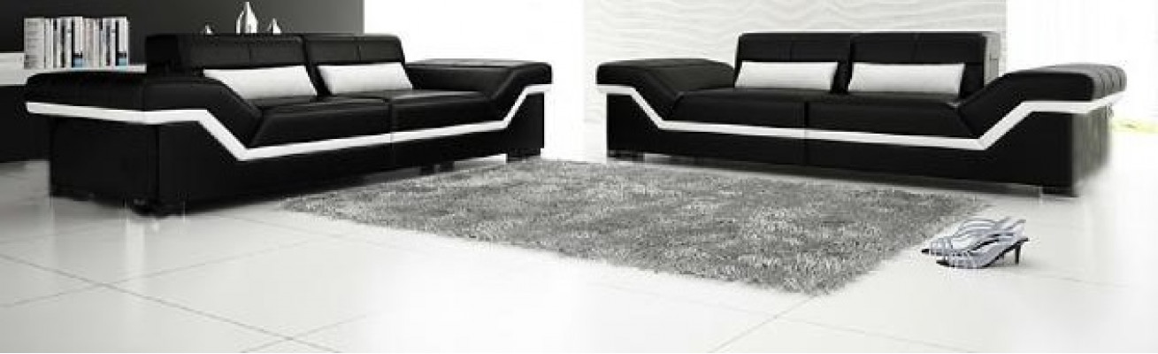 LEDEREN BANK GROTE BANK 3+3 DESIGNBANK BEKLEED LEDEREN SET BANKSTEL NIEUW