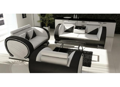 Sofa set Leren bank Bank Bank Bekleding Lederen set Banken Banken 3+2+1