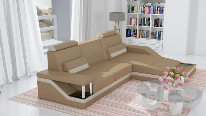 Hoekbank Bank Bankbekleding Woonlandschap Lederen Hoek Bankstel L-vorm HHVI