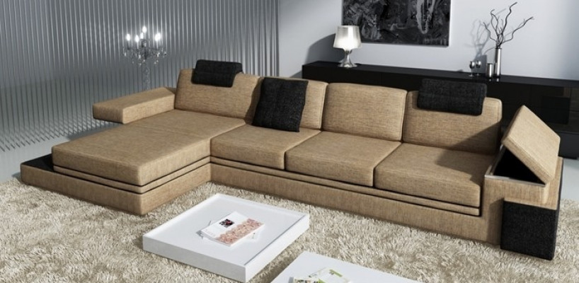 Ontwerp leren bank bank bank gestoffeerde woonlandschap hoek meubilair textiel