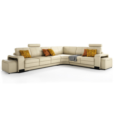 Elegance voor jouw huis Nieuwe L-vormige hoekbank in modern beige.