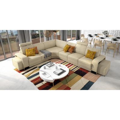 Elegance voor jouw huis Nieuwe L-vormige hoekbank in modern beige.