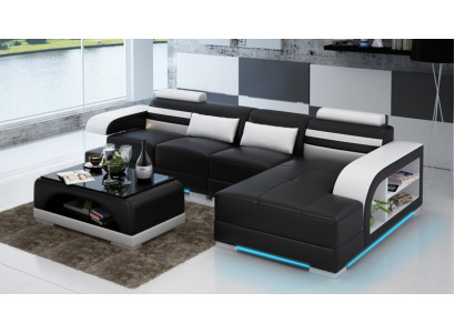 Lederen bank Bank Woonlandschap Hoekbank Hoekstel Modern ontwerp bankstel G8033C