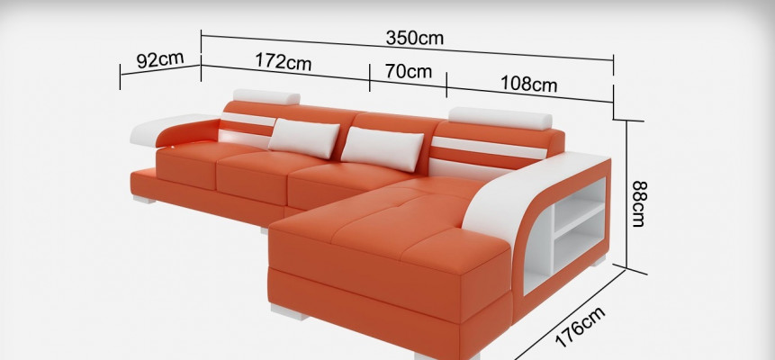 Lederen bank Bank Woonlandschap Hoekbank Hoekstel Modern ontwerp bankstel G8033C