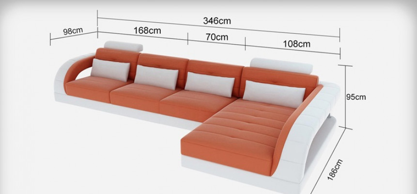 Leren bankstel Bank Woonlandschap Hoek Modern Hoekbank Ontwerp Bankstel Set