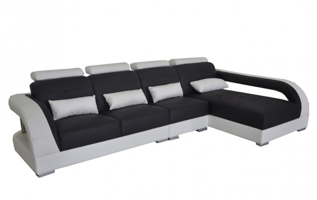 Leren hoekbank bank gestoffeerde bank woonlandschap luxe set
