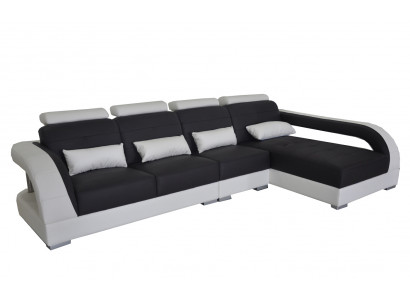 Leren hoekbank bank gestoffeerde bank woonlandschap luxe set